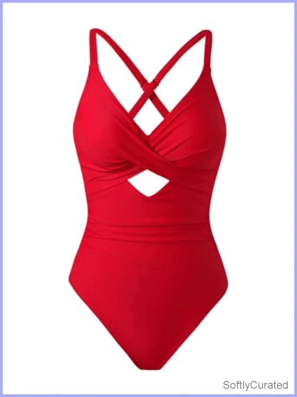 One Piece Swimsuit Wrap Skirt Set Tummy Control V-Neck Adjustable Straps Beach